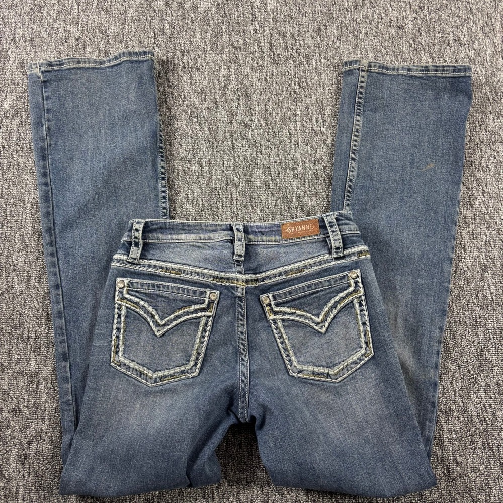 Y2K Low Rise Shyanne Bootcut Embroidered Rhinestone Denim Jeans 28 Western